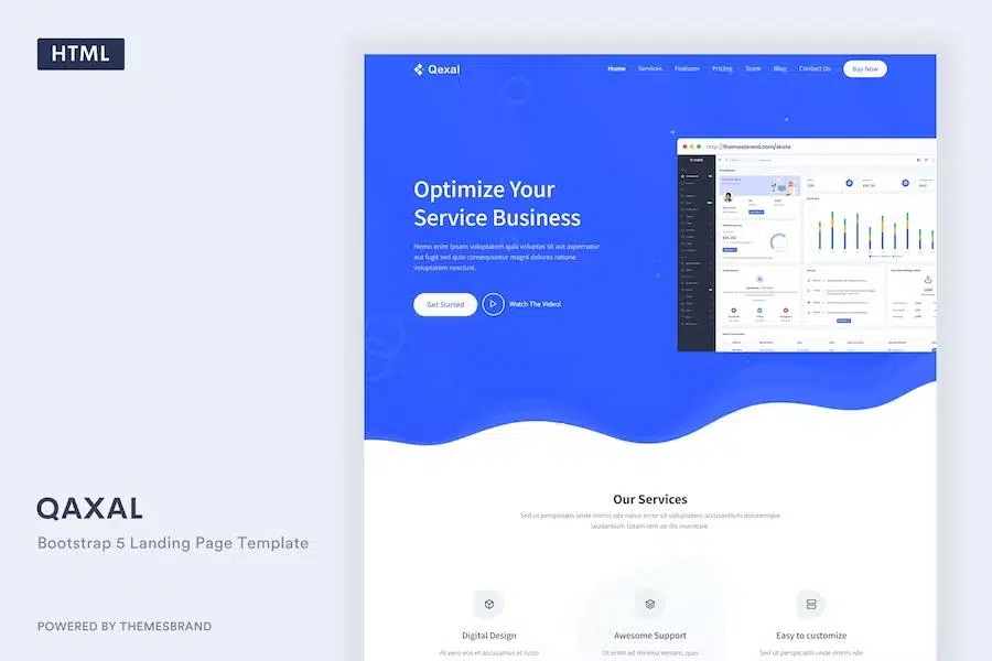 Qexal – HTML & Django Landing Page Template