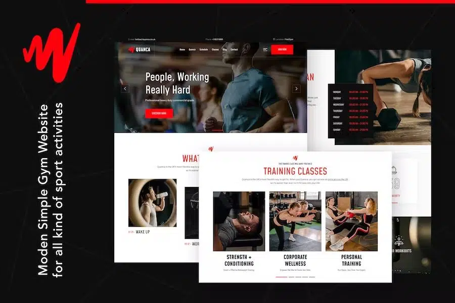 Quanca – Premium Gym Club HTML Template