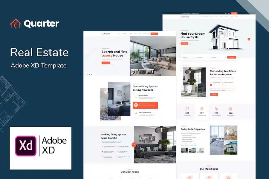 Quarter – Real Estate Adobe XD Template