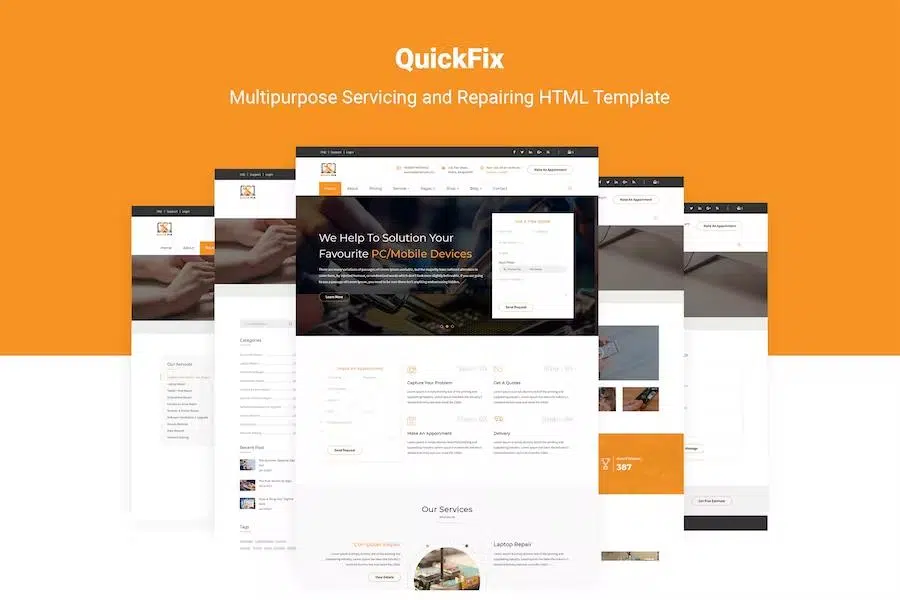 QuickFix – Multipurpose Servicing and Repairing HTML Template