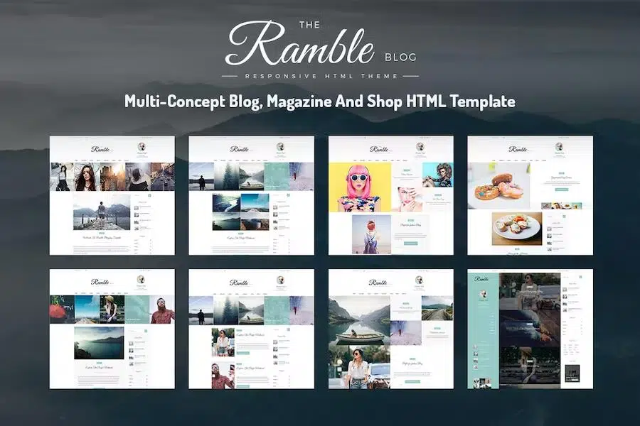 Ramble – Multi-Concept Blog, Magazine And Shop HTML Template