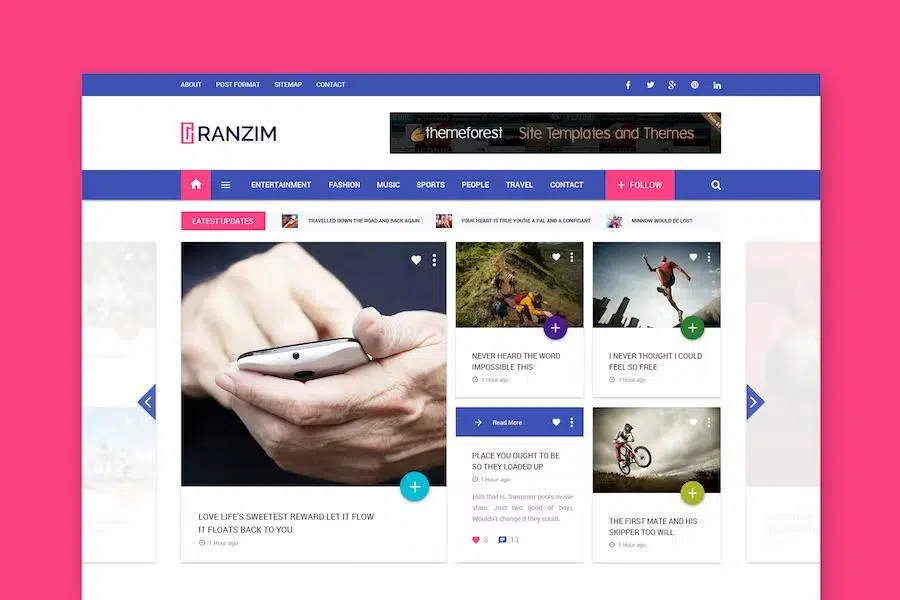 Ranzim – Magazine News Responsive HTML Template