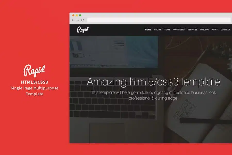 Rapid – One Page Multipurpose Template