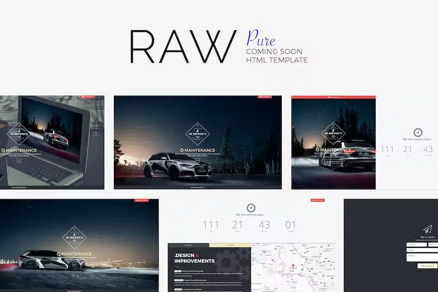 RAW – Pure Coming Soon Template