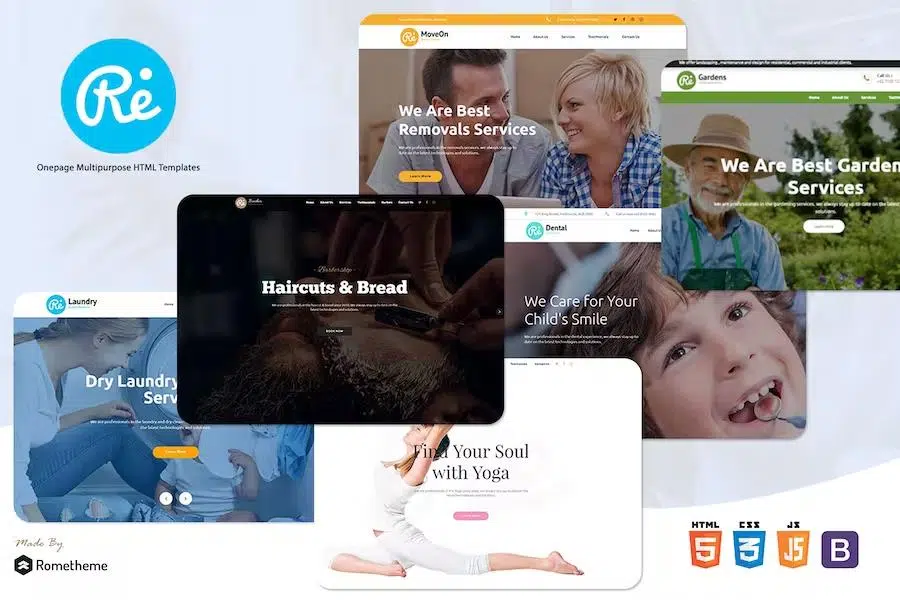 RE – Multi-purpose Responsive HTML Templates