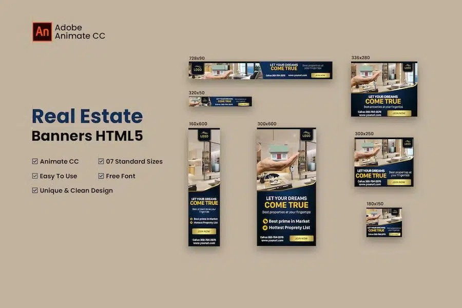 Real Estate HTML5 Ad (Animate CC)