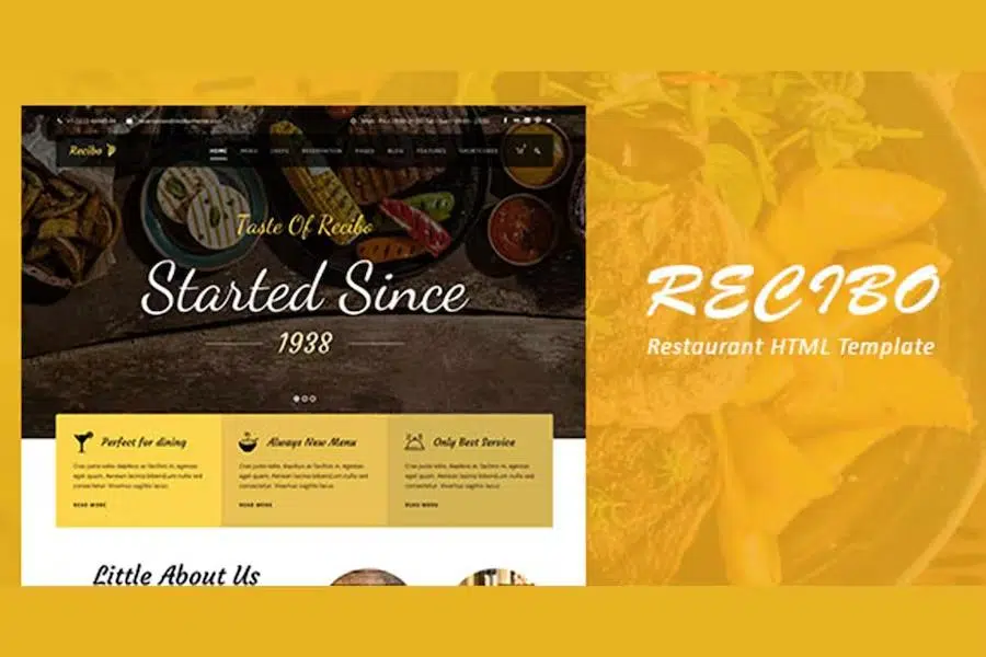 Recibo – Restaurant Food HTML Template