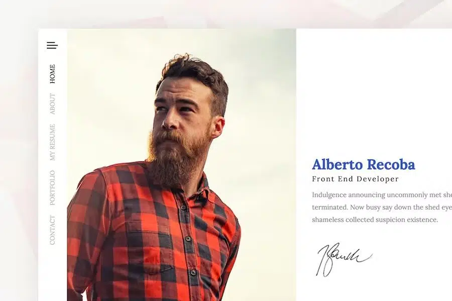 Recoba – vCard Html5 Template