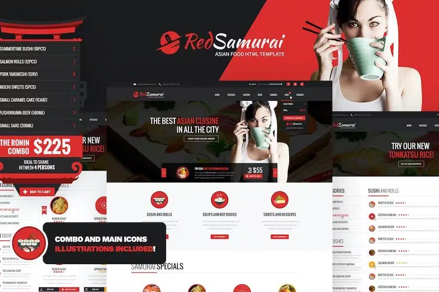 Red Samurai HTML5 and CSS3 Responsive Template