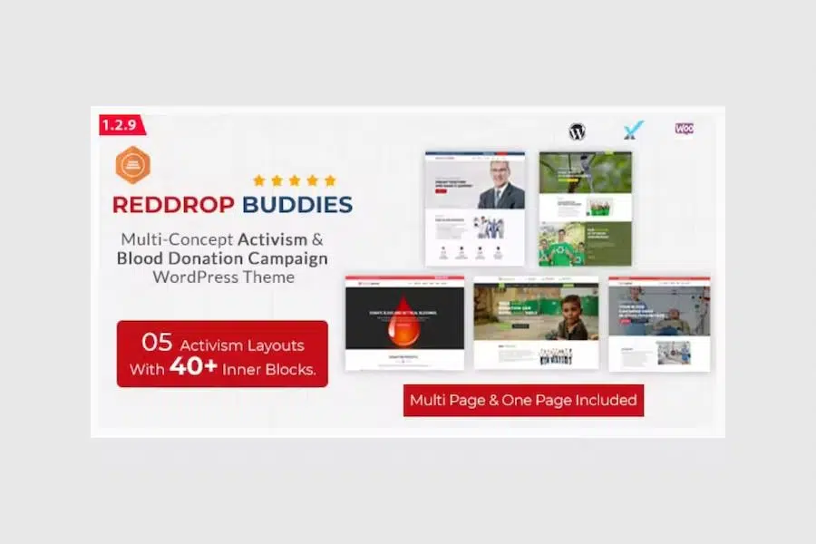 Reddrop Buddies – Multi-Concept Activism & Blood Donation Campaign WordPress Theme