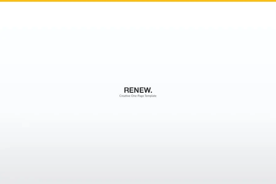 RENEW Creative One Page Template