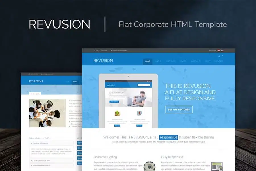 Revusion – Flat Corporate HTML Template