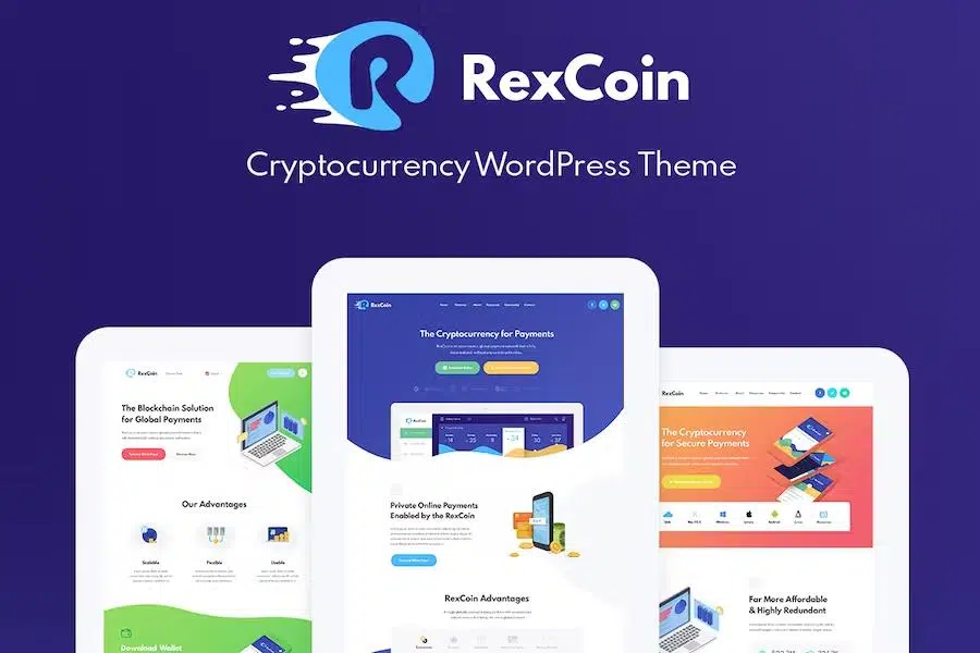 RexCoin – A Multi-Purpose Cryptocurrency & Coin ICO WordPress Theme