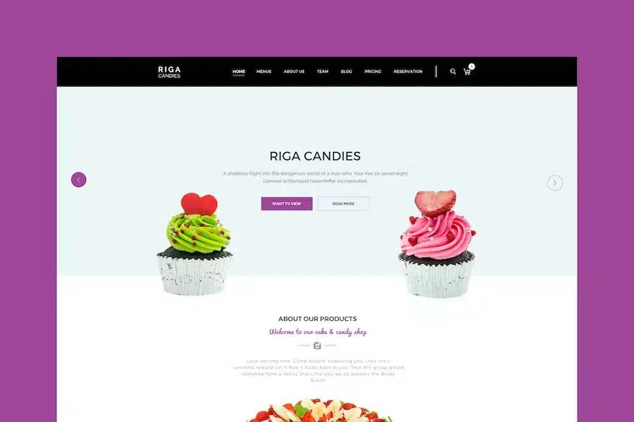 Riga – Candy & Sweets HTML Template