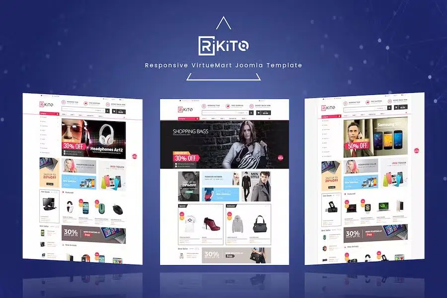 Vina Rikito – Responsive VirtueMart Joomla Template