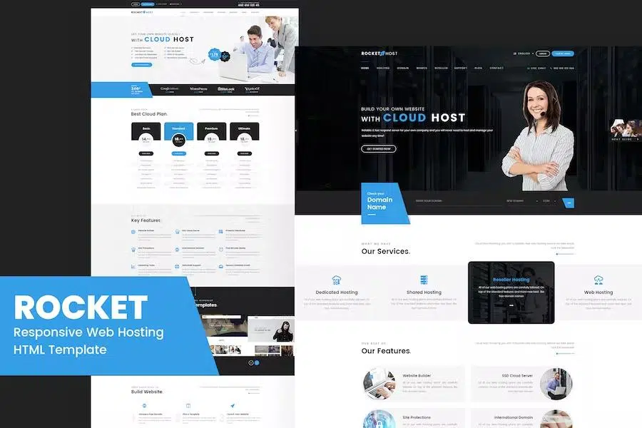 Rocket Host – Responsive Web Hosting HTML Template