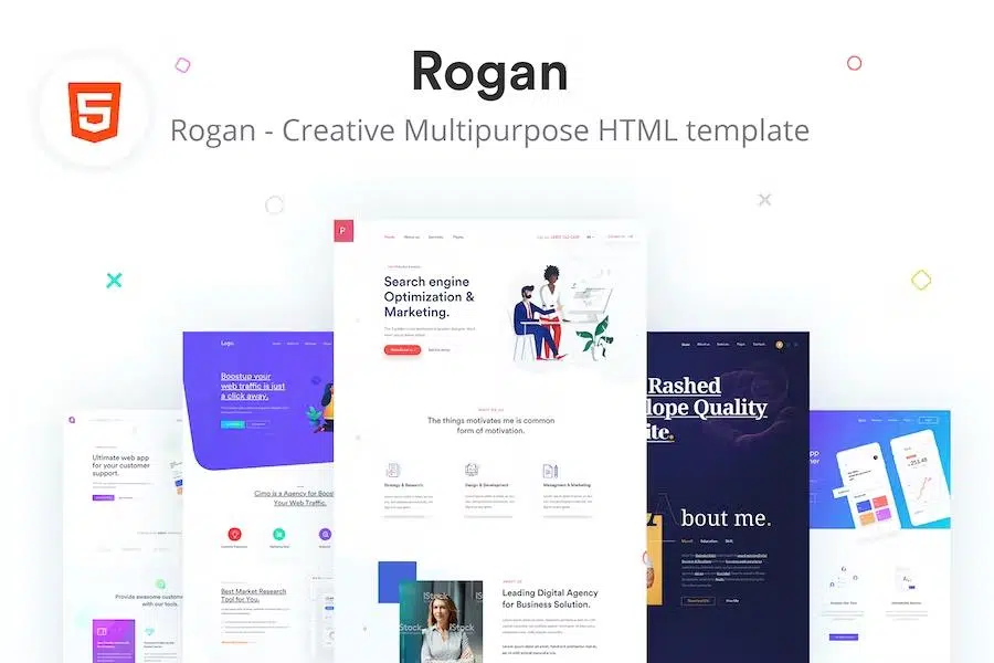 Rogan – Creative Multipurpose HTML + RTL template