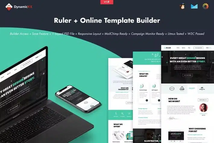 Ruler – Responsive Email + Online Template Builder