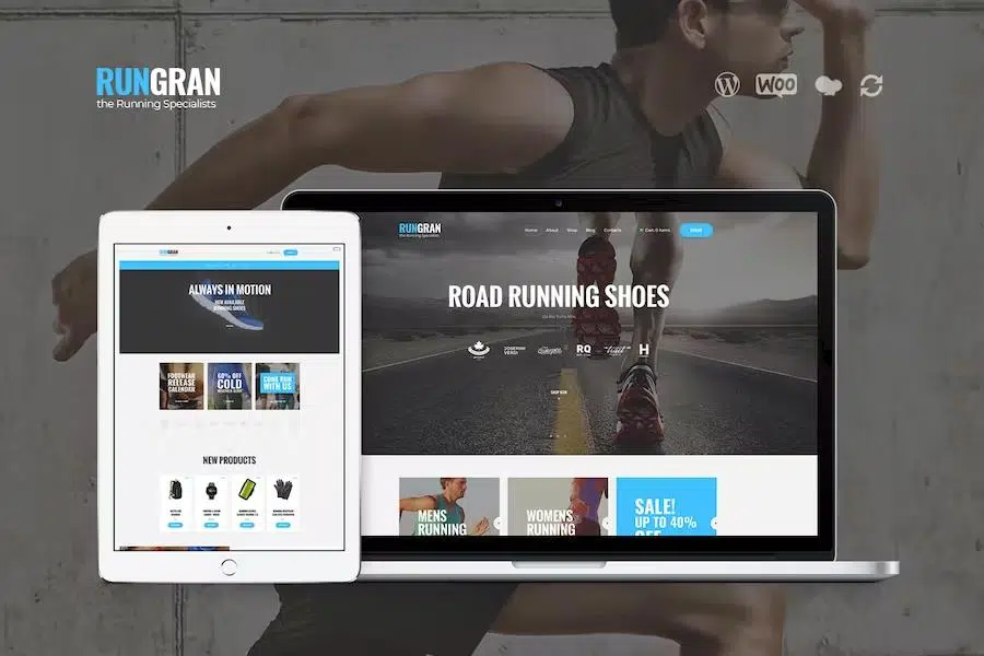 Run Gran – Sports Apparel & Gear Store WordPress Theme