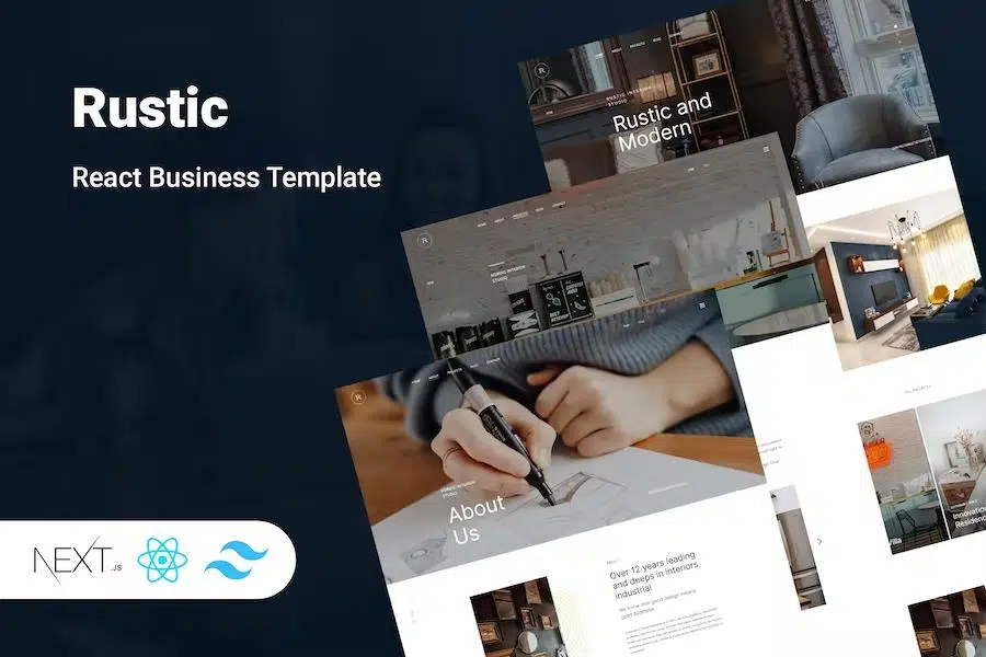 Rustic – React Business Template with Next JS