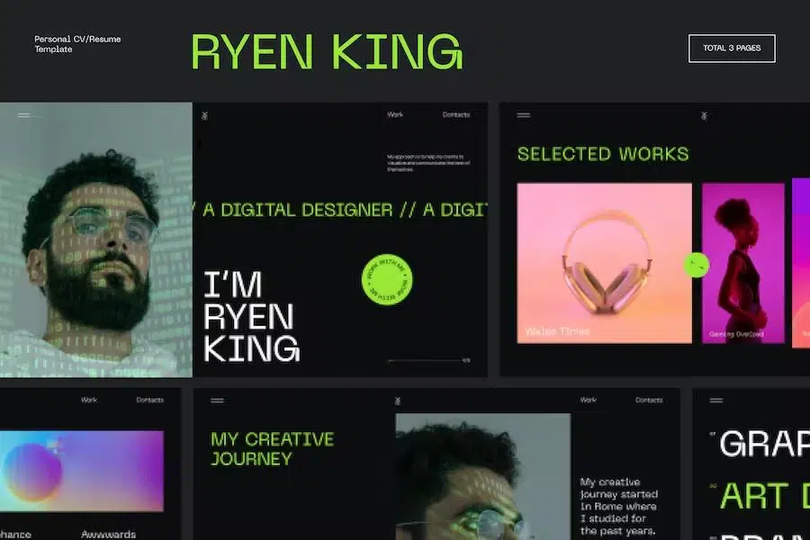 Ryen King – Personal CV Resume HTML Template