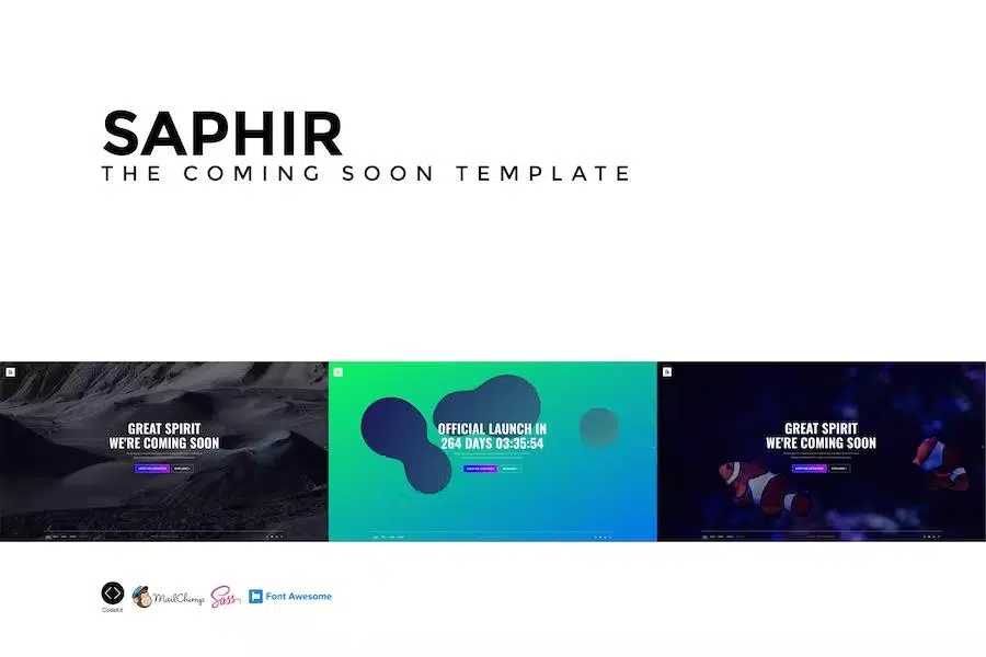 SAPHIR – The Coming Soon Template