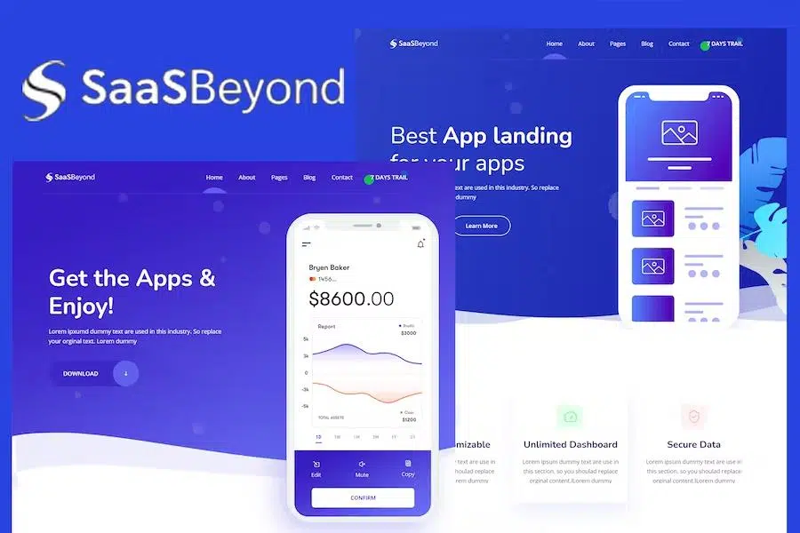 SassBeyond – Sass & Software Landing Page Template