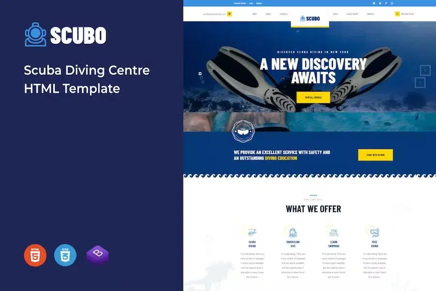 Scubo – HTML Template For Scuba Diving Centre