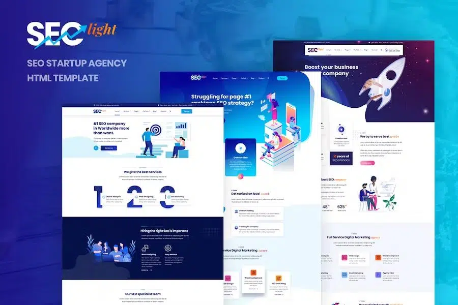 Seclight – Seo Startup Agency HTML Template