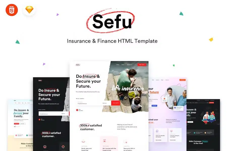 Sefu – Insurance & Finance HTML Template