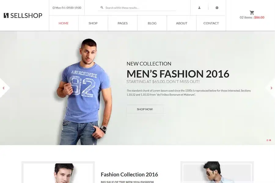 Sell Shop – Elegant Fashion eCommerce HTML Template