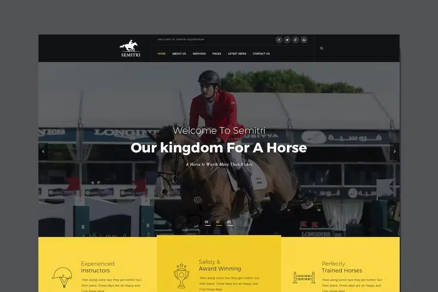 Semitri – Horse Riding HTML Template