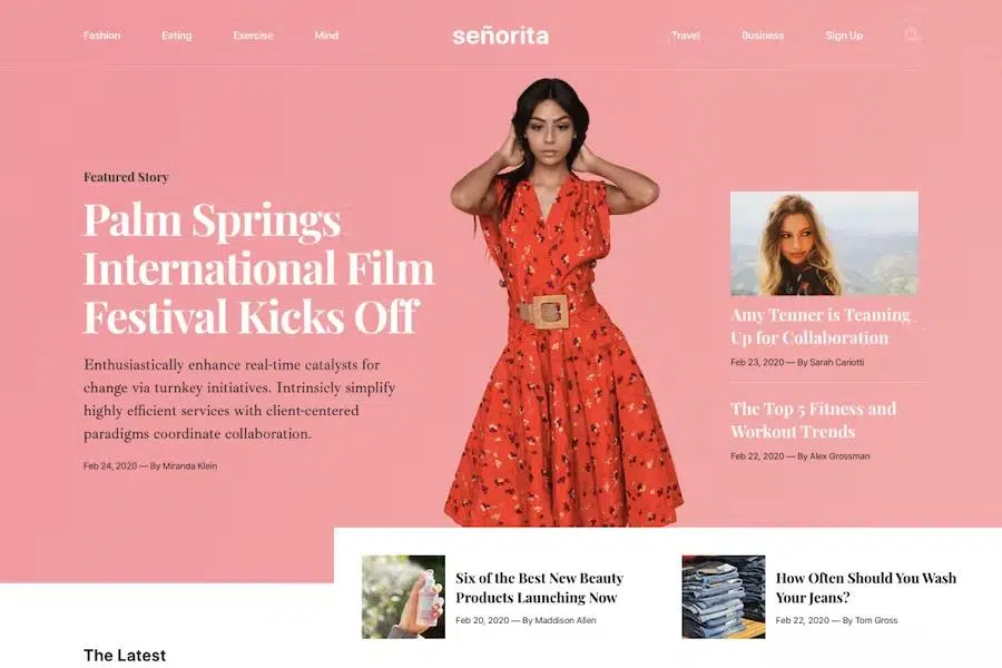 Senorita – Magazine and Blog HTML5 Responsive Template