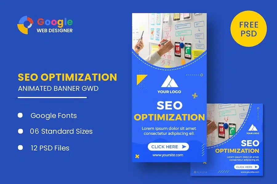 Seo Optimization Animated Banner Google Web Design