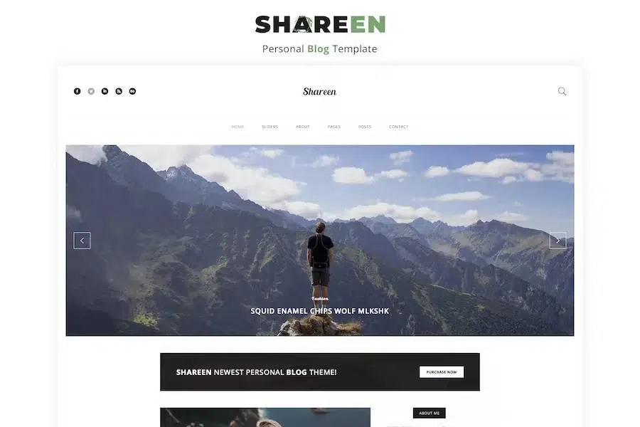 Shareen – Personal Blog Template