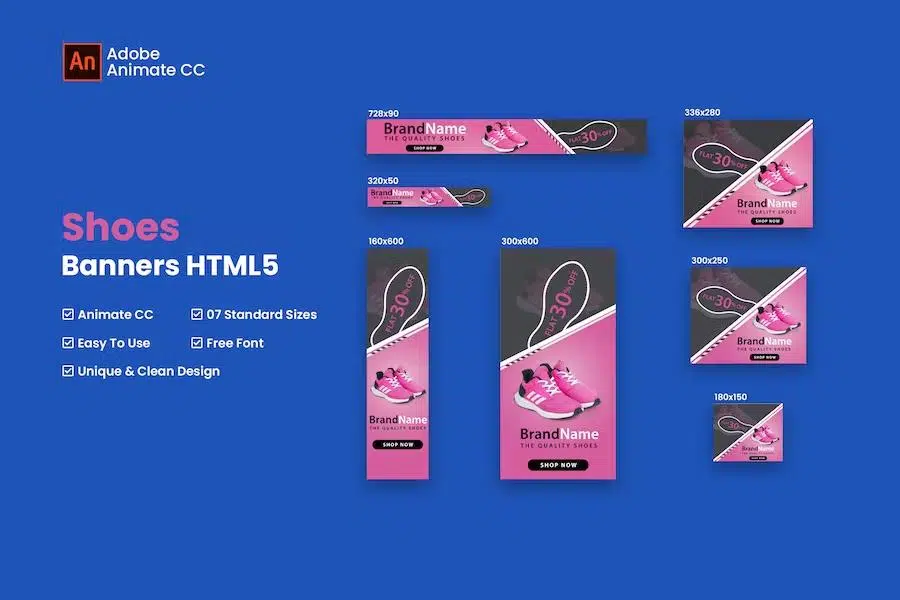 Shoes Banner Ad Animated HTML5 – Animate CC