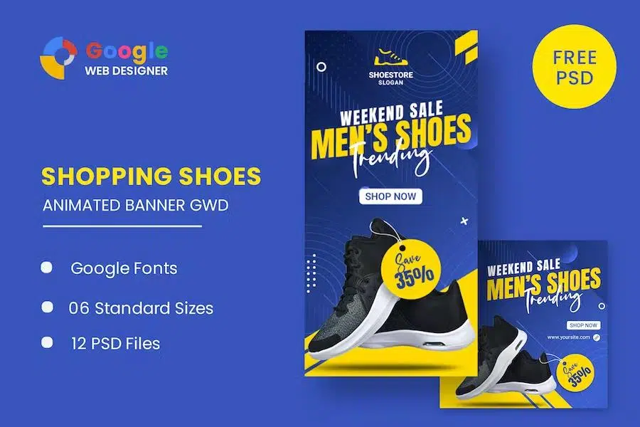 Shoes Fashion Product HTML5 Banner Ads GWD