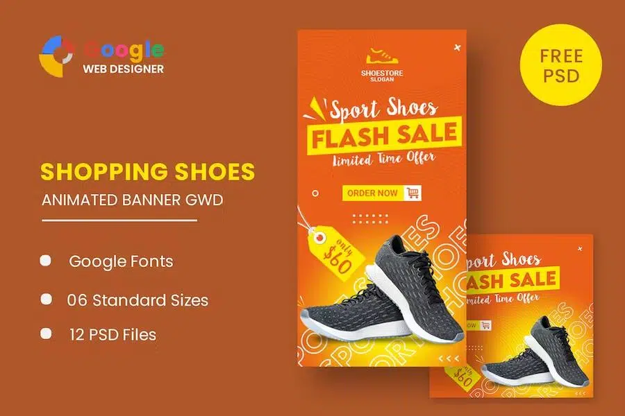 Shoes HTML5 Banner Ads GWD