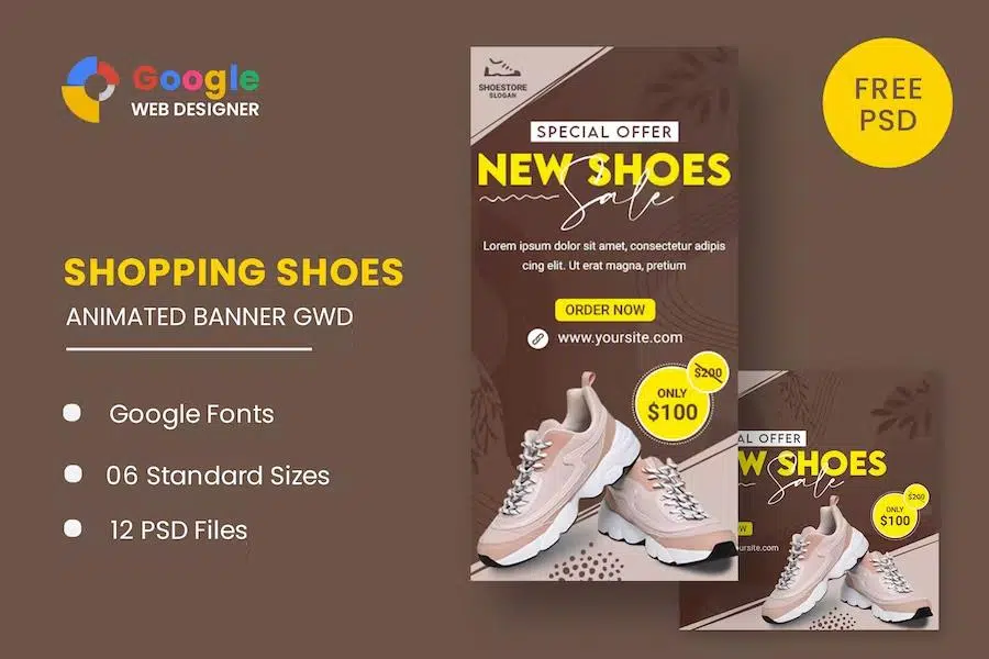 Shoes Products HTML5 Banner Ads GWD