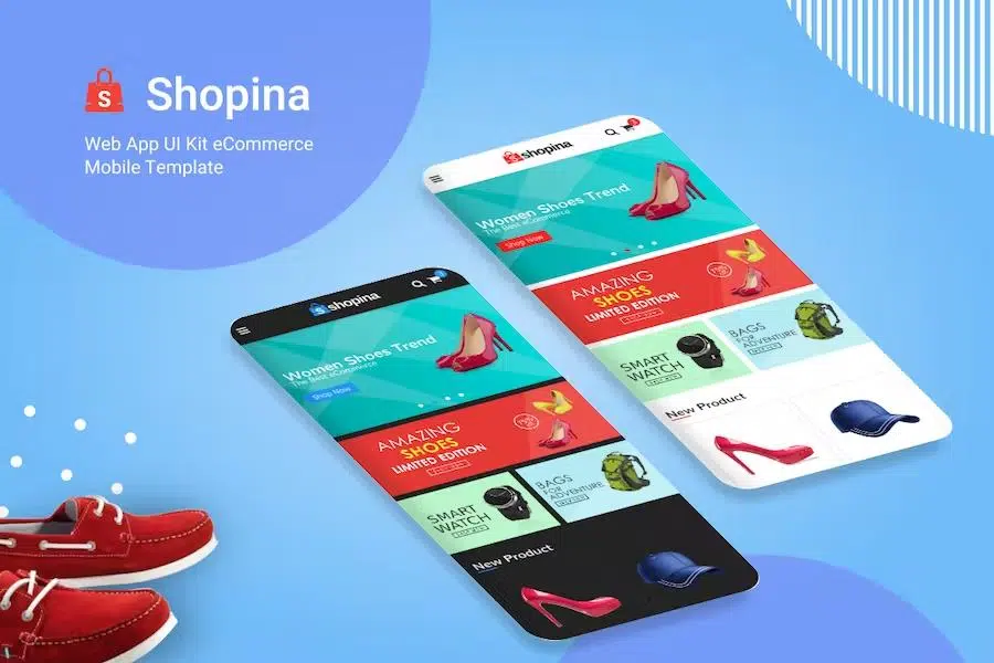 Shopina – Web App UI Kit eCommerce Mobile Template