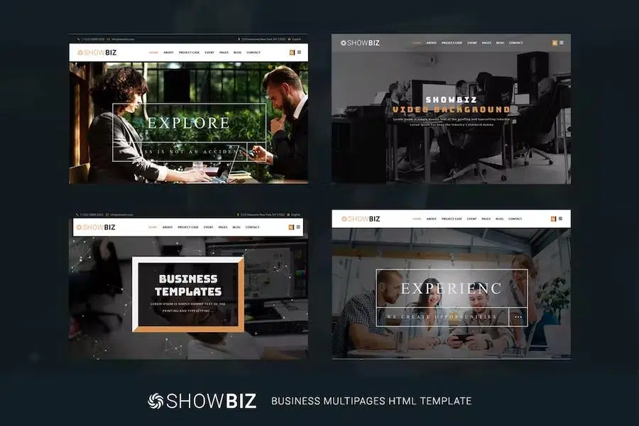 Showbiz – Multipages Business HTML Template