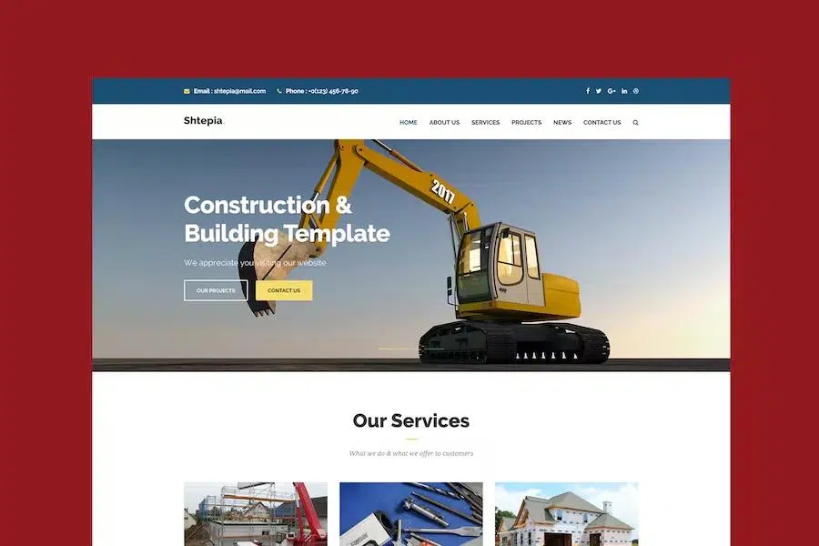 Shtepia – Construction & Building HTML5 Template