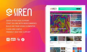 Siren- News Magazine Elementor WordPress Theme