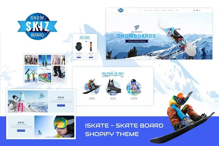 Skiz – Single Product Shop, Sports Shopify Theme