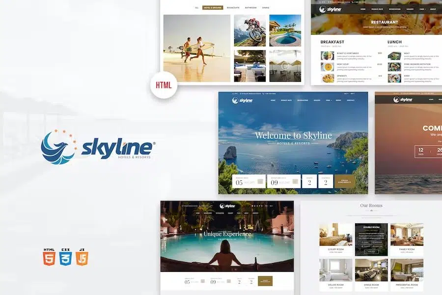 SkyLine – Hotel Booking HTML Template