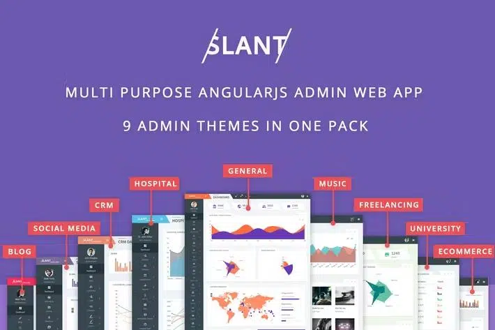 Slant – Multi Purpose AngularJS Admin Web App with Bootstrap