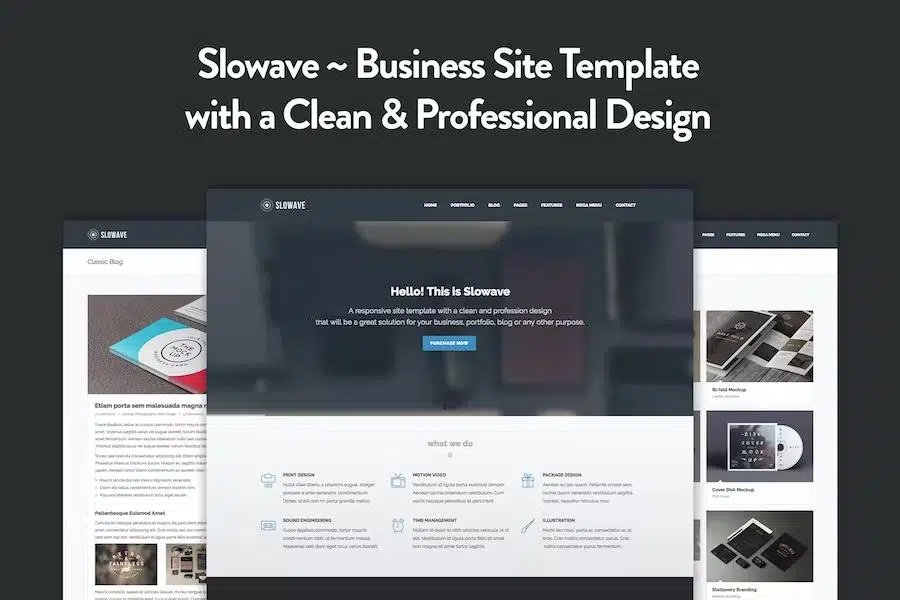 Slowave – Multipurpose Responsive HTML5 Template