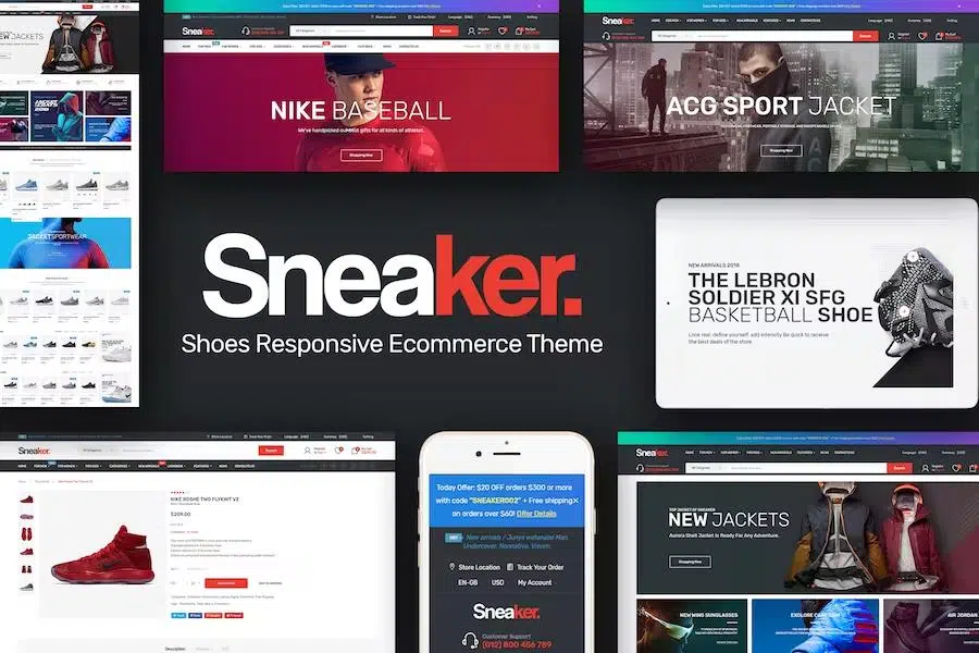 Sneaker – Shoes Responsive OpenCart Theme (Included Color Swatches)
