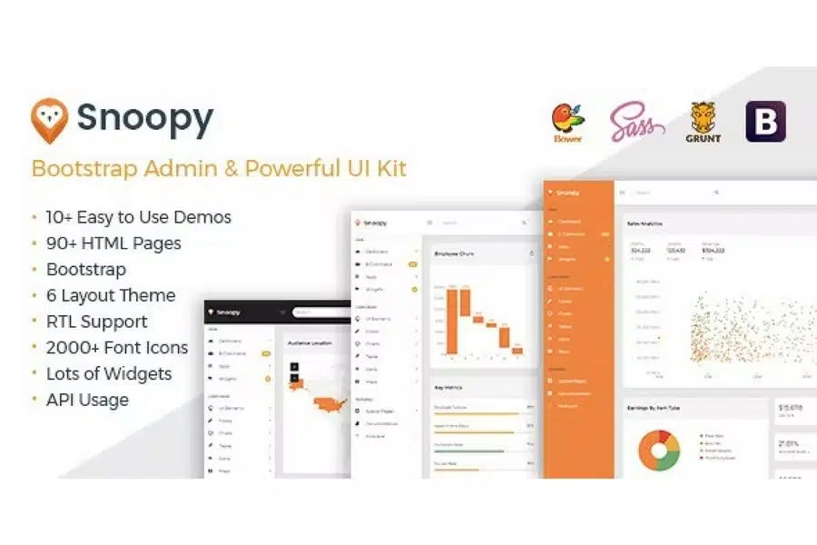 Snoopy – Multipurpose Bootstrap Admin Dashboard Template + UI Kit