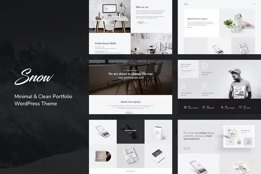 Snow – Minimal & Clean WordPress Portfolio Theme